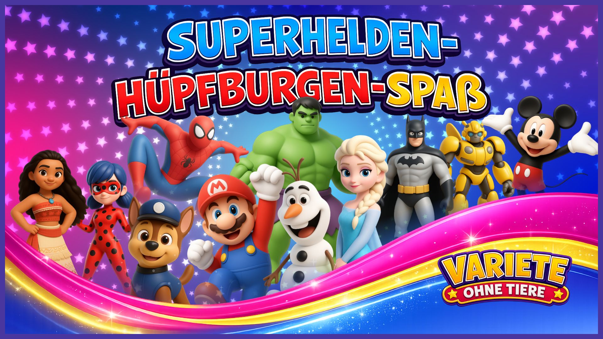 Superhelden Hüpfburgen Spaß