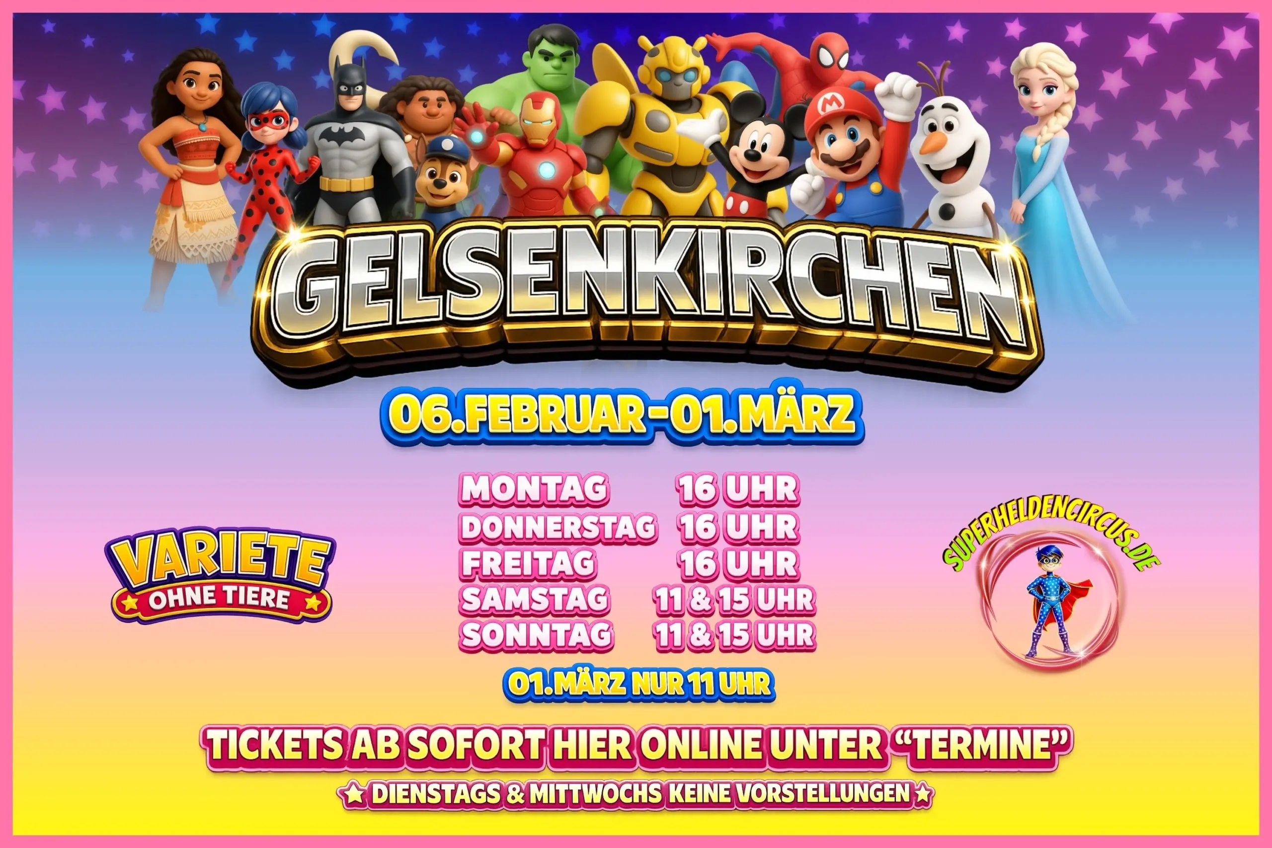 Superhelden Circus in Gelsenkirchen