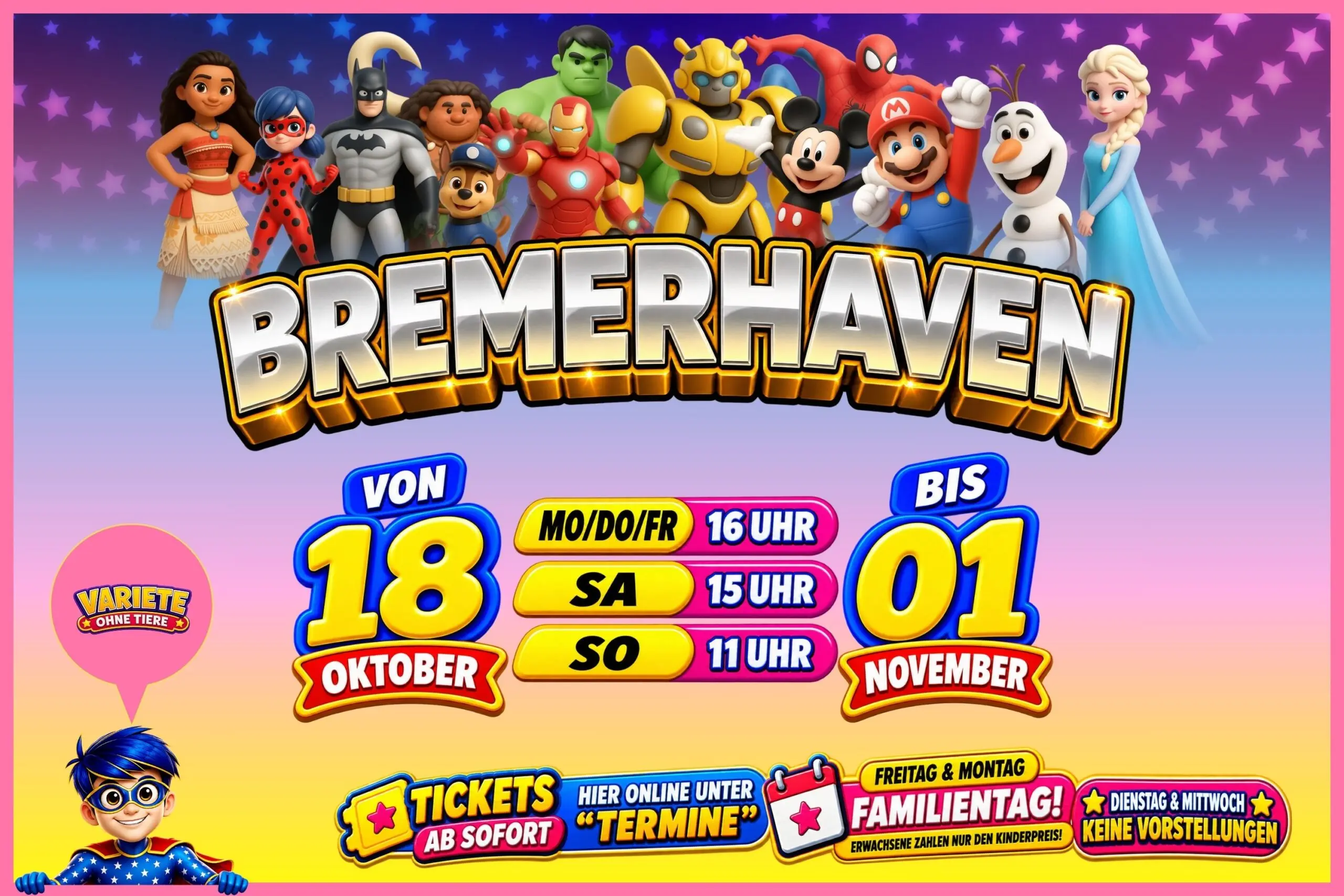 superheldencircus- bremerhaven Superhelden Circus in Bremerhaven