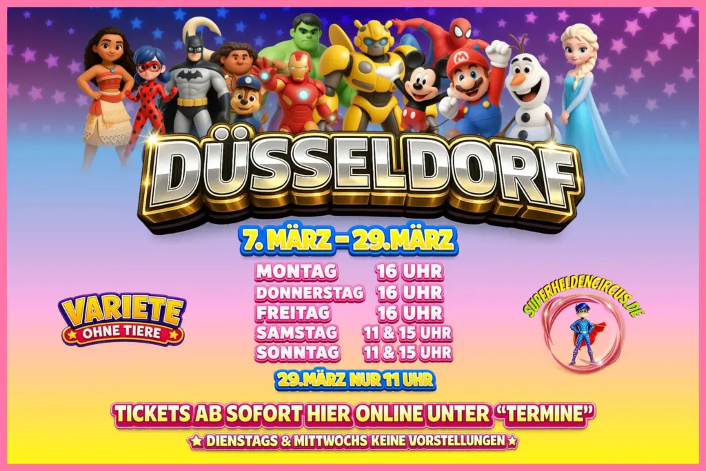 Superhelden Circus in Düsseldorf
