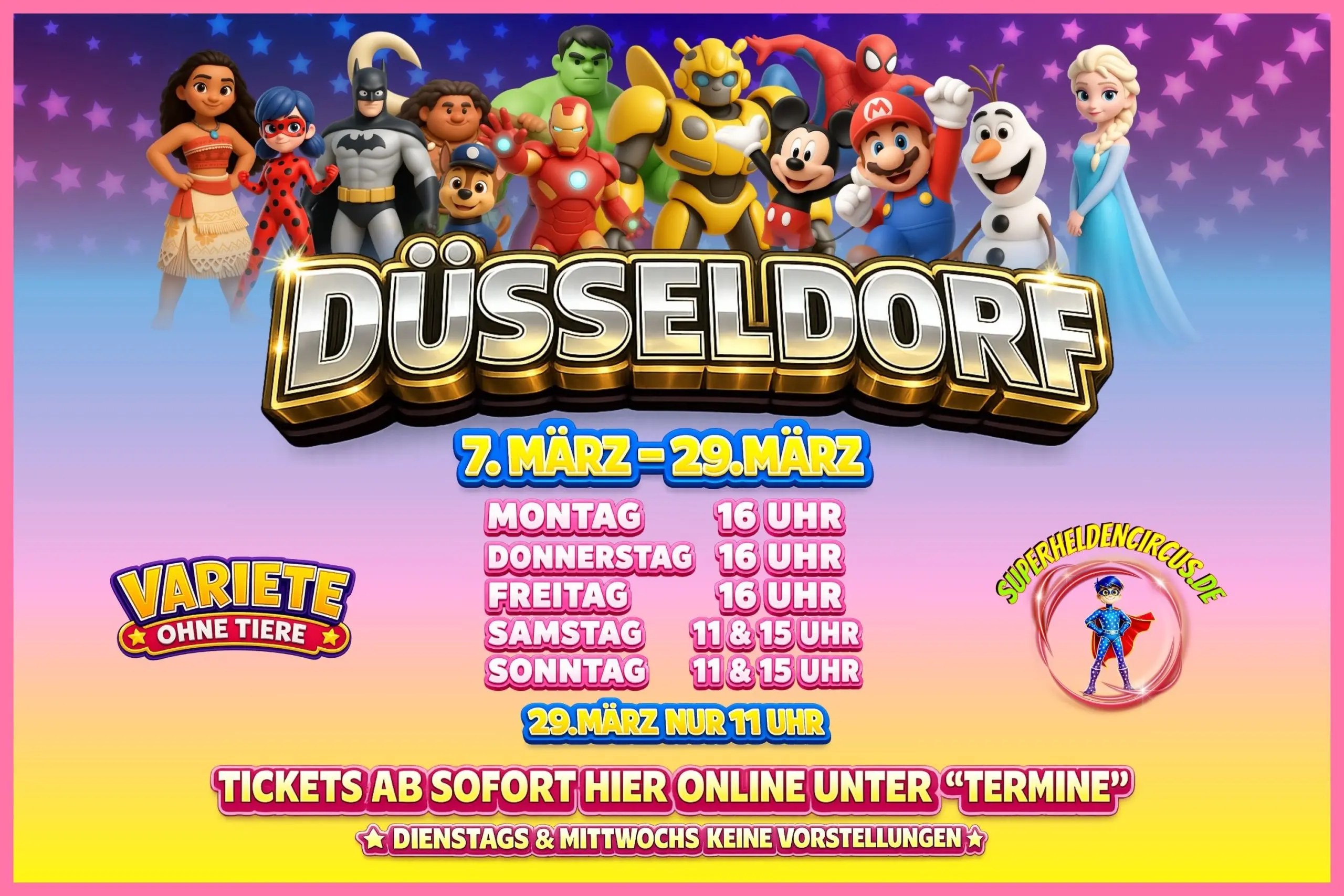 Superhelden Circus in Düsseldorf