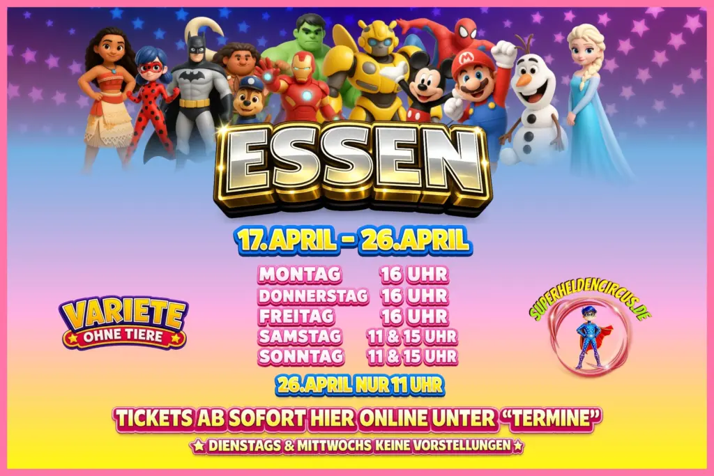 Superhelden Circus in Essen