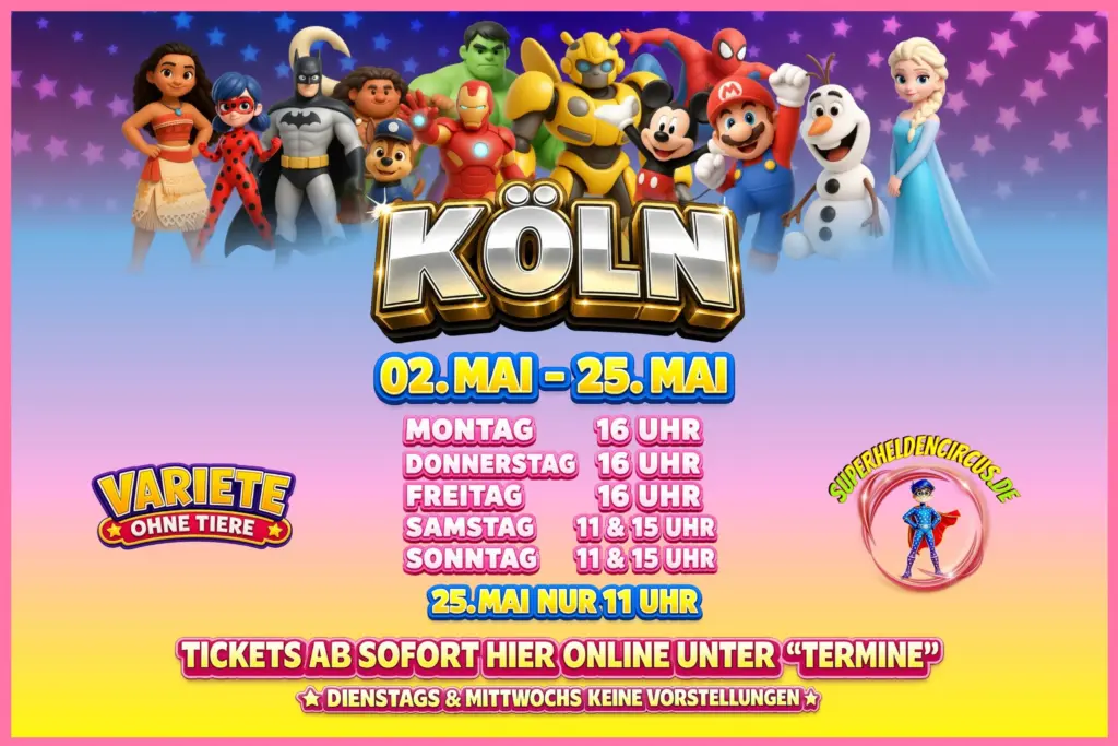 Superhelden Circus in Köln