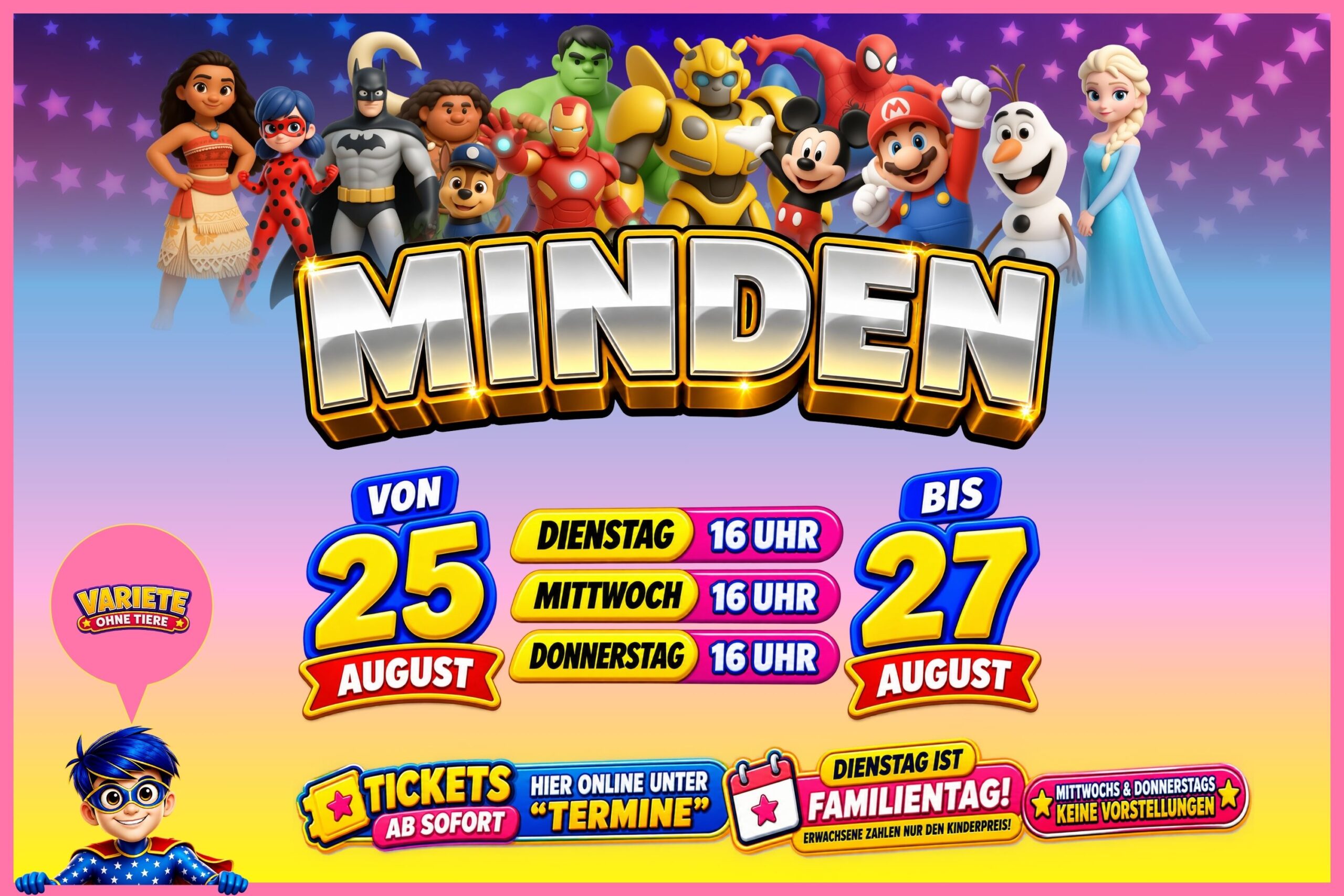 Superhelden Circus live in Minden 🦸‍♂️🎪