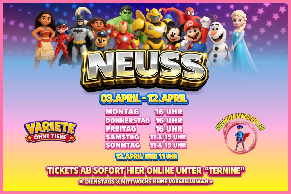 Superhelden Circus in Neuss